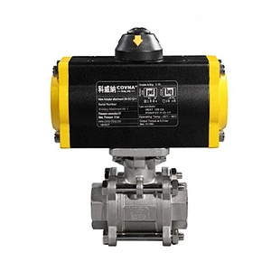 COVNA HK56-3PS 1/2inch 2 Way thread  Double acting Type 304 Stainless Steel Pneumatic Actuated Ball Valve