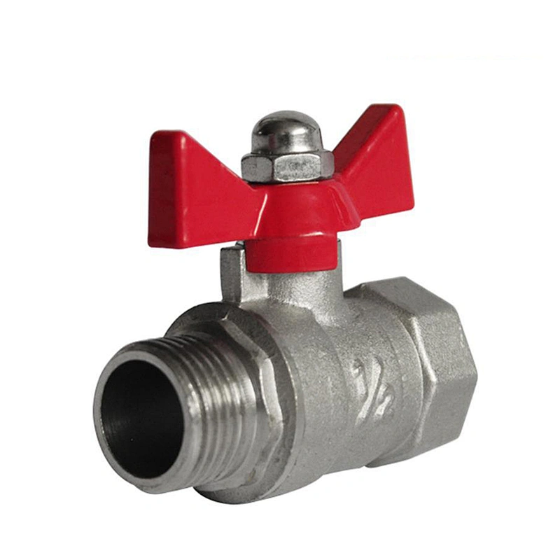 Nickel Plated Butterfly Handle Brass Ball Valves