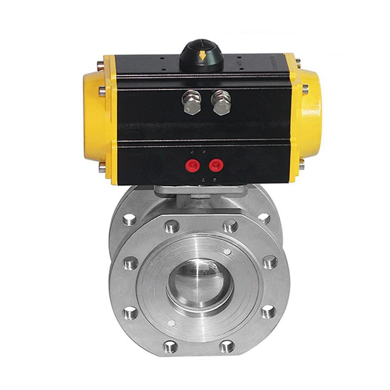 COVNA DN50 1.5 inch Italy Wafer Type Flanged SS304 Double Acting Pneumatic Actuator Ball Valve