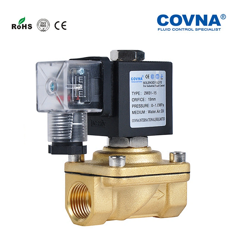 Servo-operated 2/2-way solenoid water valves