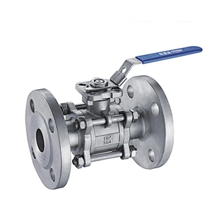 COVNA DN100 4 inch 2 Way 3 Piece Anti Blow-Out Stem Flange Type 304 Stainless Steel Lever Operated Ball Valve