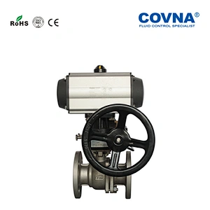 Pneumatic Flange Ball Valve with Gear Box