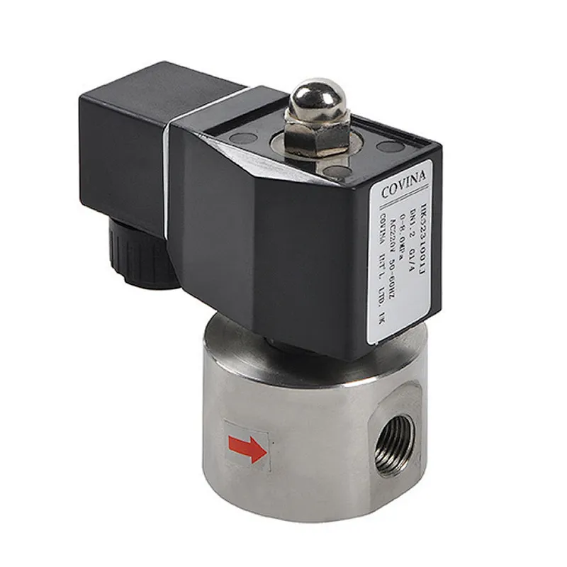 COVNA DN8 1/4 inch 2 Way 12VDC Normally Closed Stainless Steel High Pressure Water Solenoid Valve