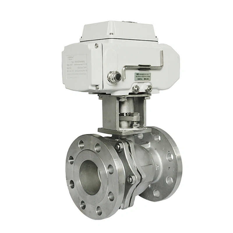 AC 220V Flanged Stainless Steel Motorized Electric Actuated Ball Valve