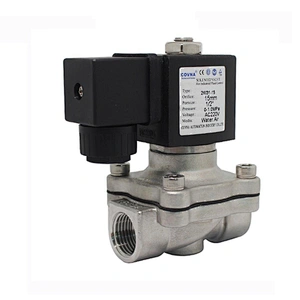 COVNA DN50 2 inch 2 Way 12V DC Normally Closed Stainless Steel Low Pressure Water Solenoid Valve