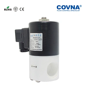 PTFE solenoid valve 12v dc for chemical strong acid, alkali