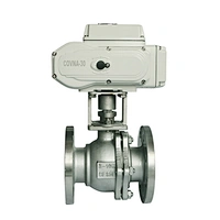 5 inch 24 Volt Flange Type 4-20mA Analog Control Electric Actuator Water Flow Control Ball Valve with Coupling