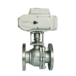 5 inch 24 Volt Flange Type 4-20mA Analog Control Electric Actuator Water Flow Control Ball Valve with Coupling