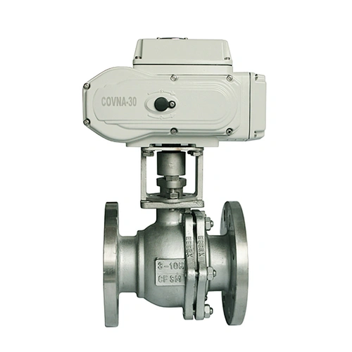5 inch 24 Volt Flange Type 4-20mA Analog Control Electric Actuator Water Flow Control Ball Valve with Coupling