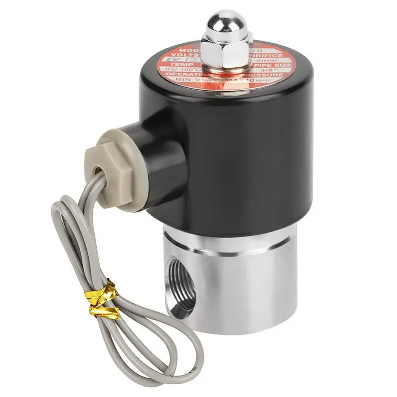 COVNA DN8 1/4 inch 2 Way 12VDC Normally Closed Stainless Steel High Pressure Water Solenoid Valve