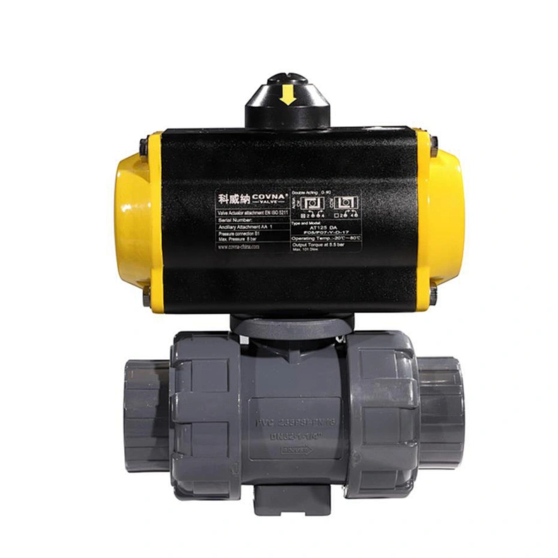 Ball Valve Manufacturer PVC Plastic Air Flow Pneumatic Control Ball Valve