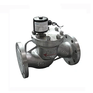 Pilot Operated 12V DC Stainless Steel Flange Gas Air Solenoid Valve