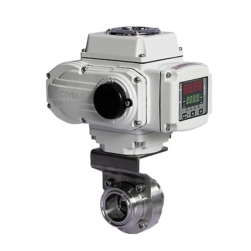 COVNA DN50 2 inch 220V AC Tri Clamp Connection Food Grade Stainless Steel Motor Operated Sanitary Butterfly Valve