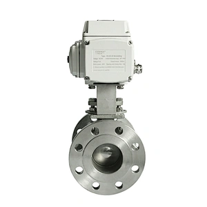AC 220V Flanged Stainless Steel Motorized Electric Actuated Ball Valve