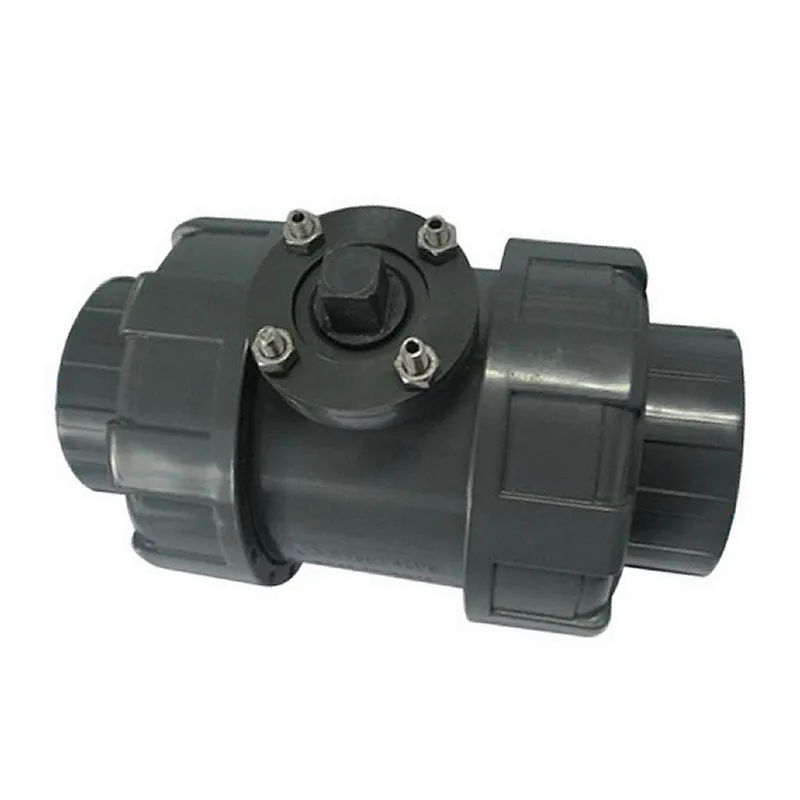 Corrosion Resistance Two Way Plastic UPVC True Union Pneumatic Ball Valve DN50