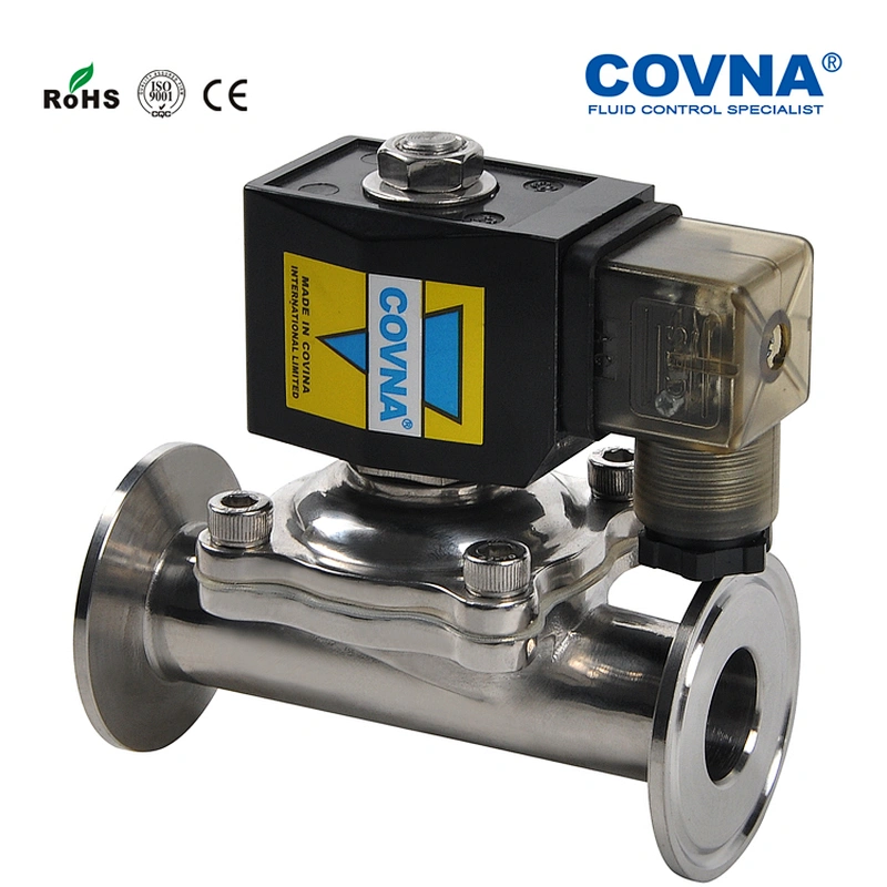 food grade steam water alcohol oil fluid solenoid valve