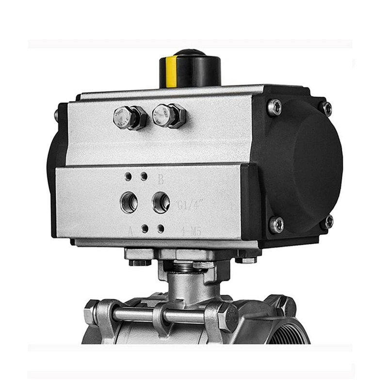 COVNA DN25 1 inch 2 Way 3PC 1000 WOG 316 Stainless Steel Single Acting Pneumatic Actuator Steam Ball Valve