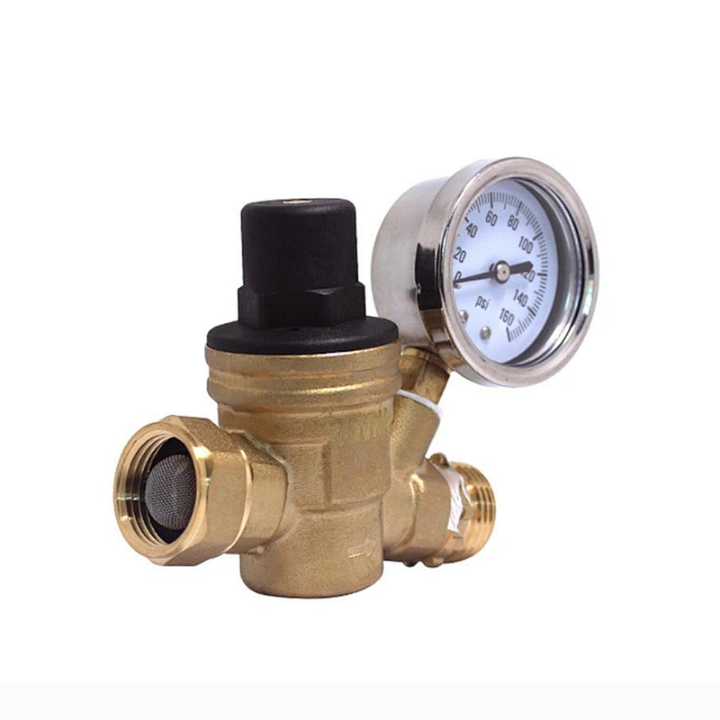 COVNA 3/4 inch Lead-Free Brass Low Pressure Adjustable RV Water Pressure Regulator Valve