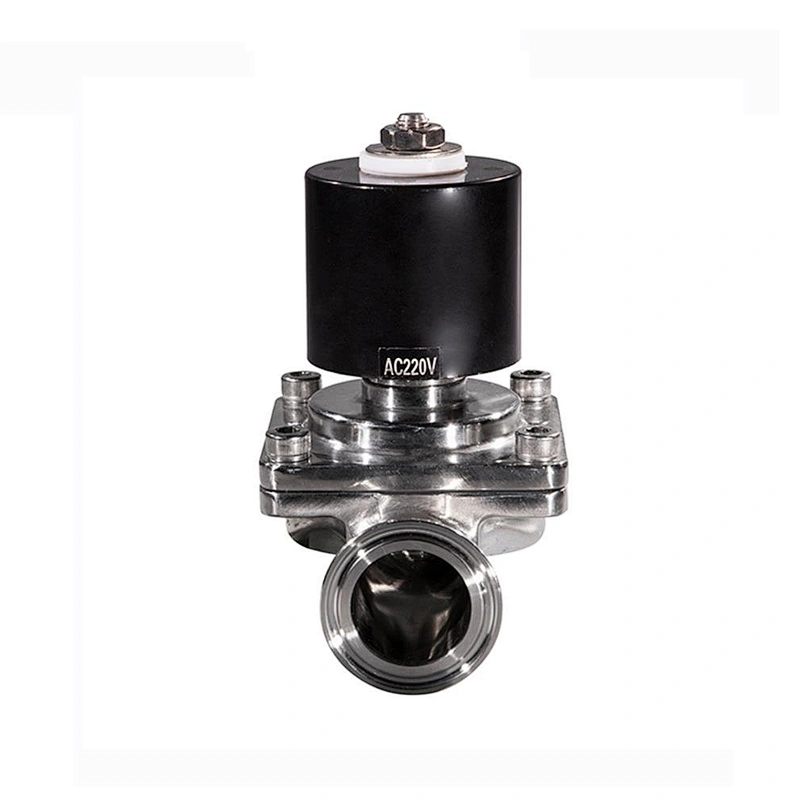 Tri Clamp Two Way Stainless Steel Food Grade Sanitary Water Solenoid Valve
