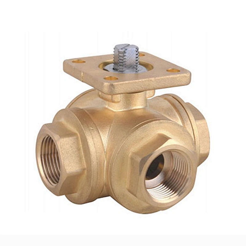 DN15 CF8M Stainless Steel 1000WOG NPT Thread T/L port Flow Direction 3 way Ball Valve