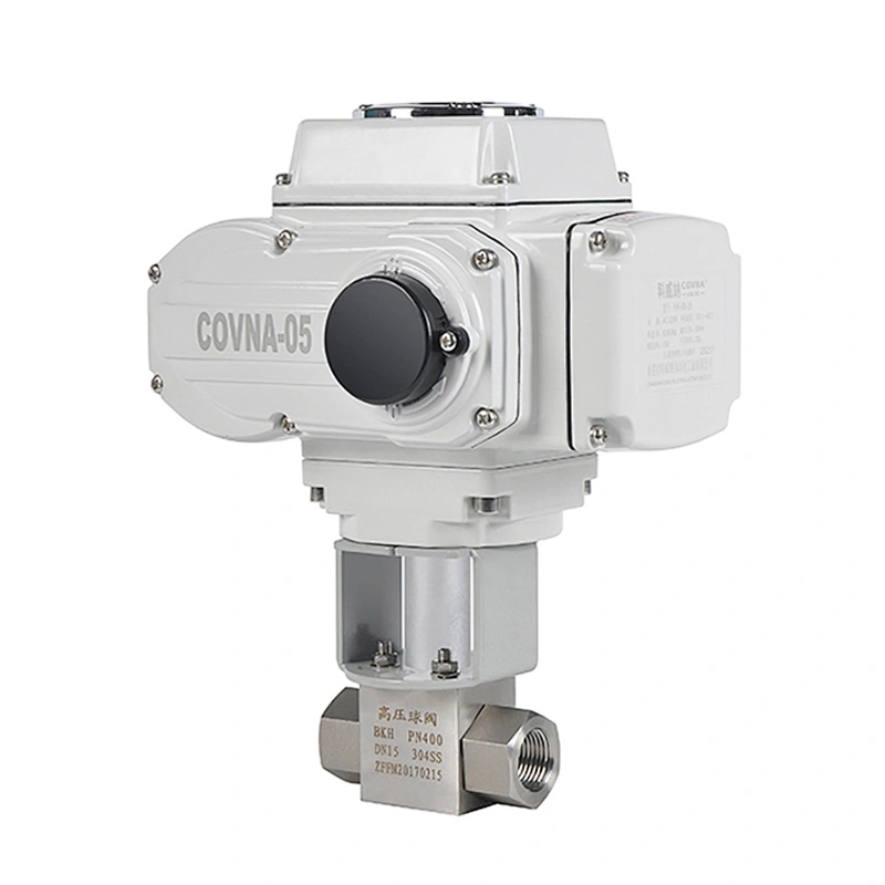 COVNA DN10 3/8 inch 2 Way 24V DC 5000PSI High Pressure 316 Stainless Steel Motorised Ball Valve