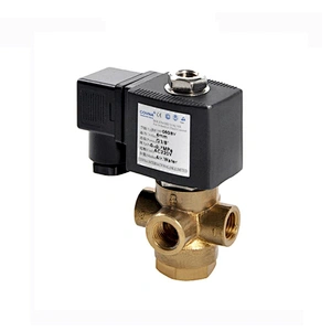 COVNA DN8 1/4 inch Three Way 12V DC Universal Operation Direct Acting Brass Solenoid Water Valve