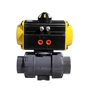 Ball Valve Manufacturer PVC Plastic Air Flow Pneumatic Control Ball Valve