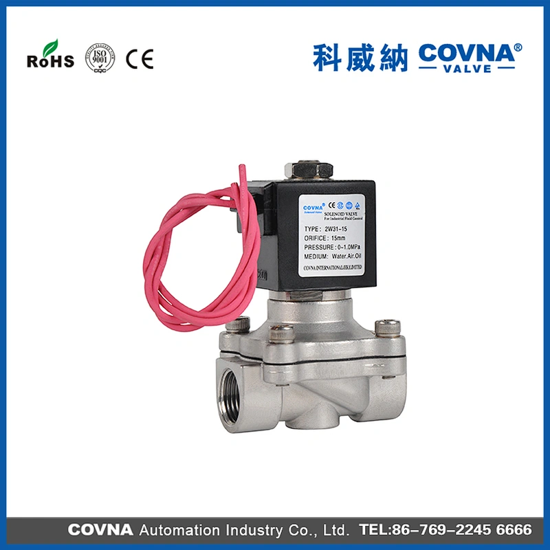 2/2 Way 1/2 inch Air Water 24V Stainless Steel Material Solenoid Valve