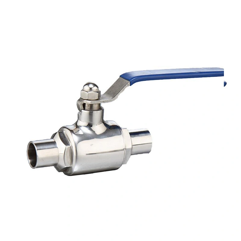 COVNA DN40 1.5 inch 2 Way Welded Food Grade Stainless Steel Handle Sanitary Ball Valve