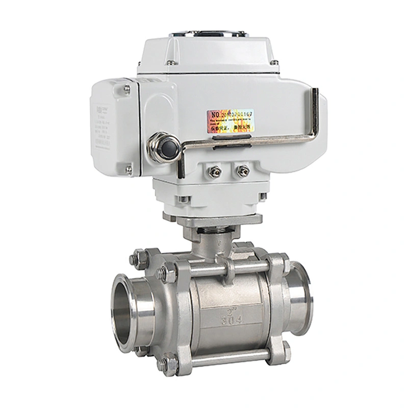 COVNA DN40 1.5 inch 2 Way 3PC 1000 WOG 12V DC 316 Stainless Steel Electric Actuated Ball Valve