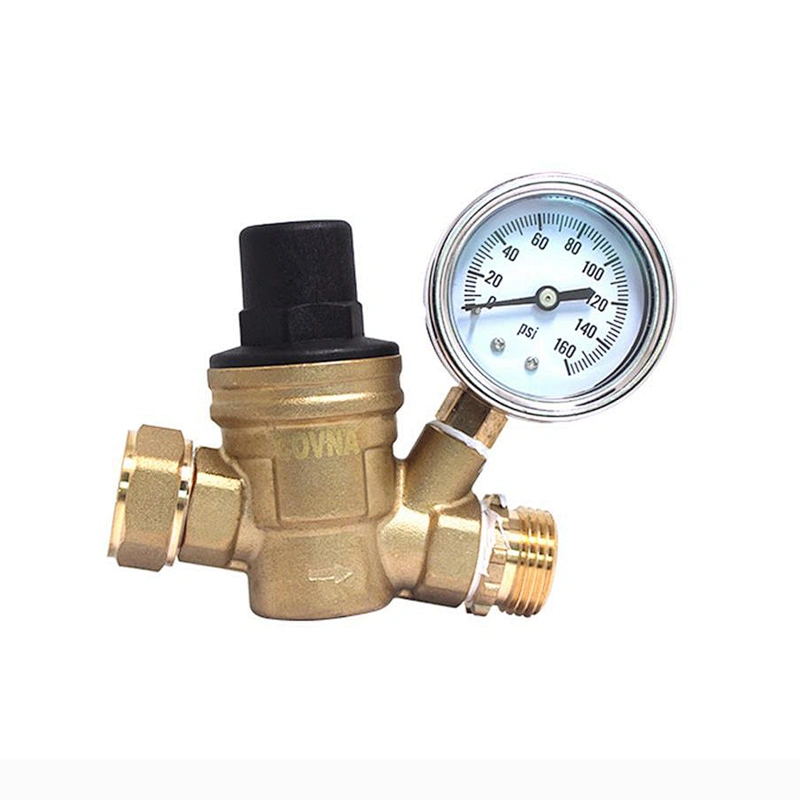 COVNA 3/4 inch Lead-Free Brass Low Pressure Adjustable RV Water Pressure Regulator Valve
