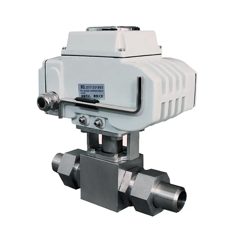 COVNA DN40 1.5 inch 2 Way 24 Volt 5000 PSI High Pressure Stainless Steel Ball Valve with Electric Drive
