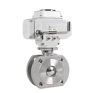 COVNA DN40 1.5 inch 24V DC Italy Wafer Type Flanged 304 Stainless Steel Motor Operated Ball Valve
