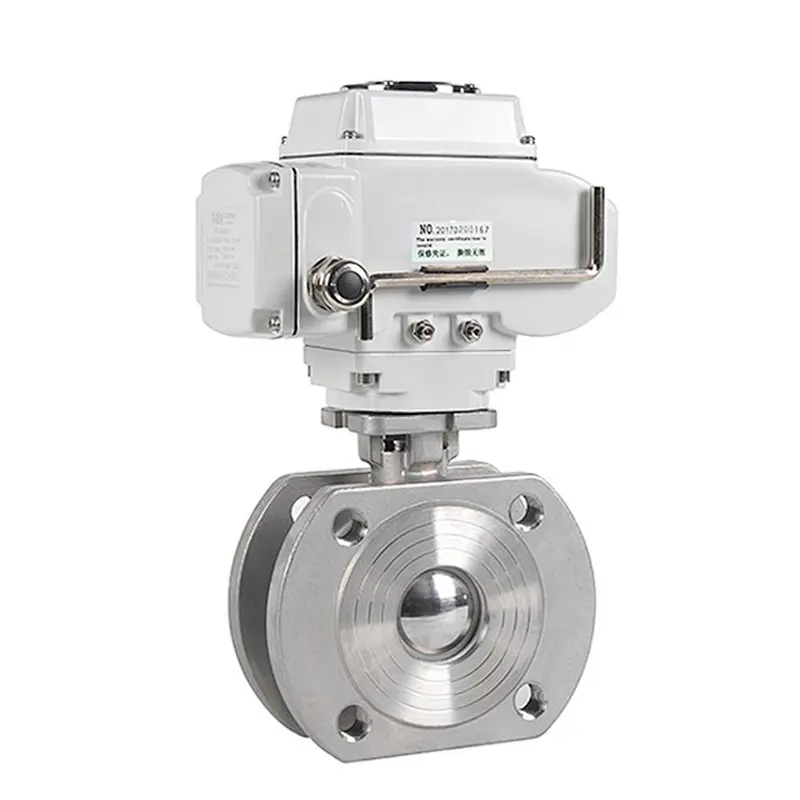 COVNA DN40 1.5 inch 24V DC Italy Wafer Type Flanged 304 Stainless Steel Motor Operated Ball Valve