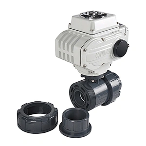 AC220V 4-20mA Intelligent Electronic Water Flow Control 2 Way UPVC Ball Valve