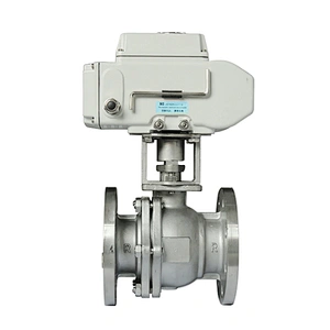 5 inch 24 Volt Flange Type 4-20mA Analog Control Electric Actuator Water Flow Control Ball Valve with Coupling