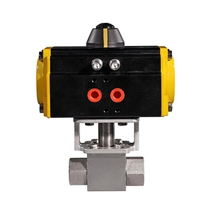 COVNA HK56-G 1/4inch 2 Way Thread  Double acting 304 Stainless Steel High Pressure Pneumatic Actuated Ball Valve