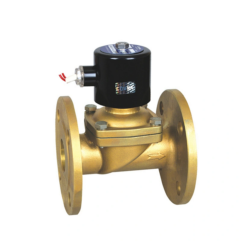 COVNA 12V 24VDC AC 100mm Water Air Brass Flange Solenoid Valve