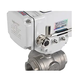 Hot Sale 3 Way 24V DC Electric Actuator Water Control Ball Valve