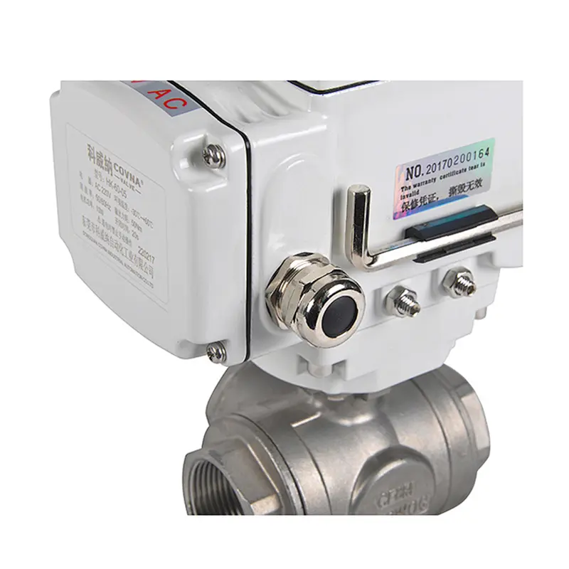 Hot Sale 3 Way 24V DC Electric Actuator Water Control Ball Valve