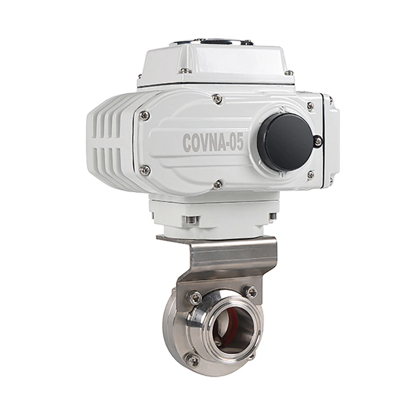 COVNA DN50 2 inch 220V AC Tri Clamp Connection Food Grade Stainless Steel Motor Operated Sanitary Butterfly Valve