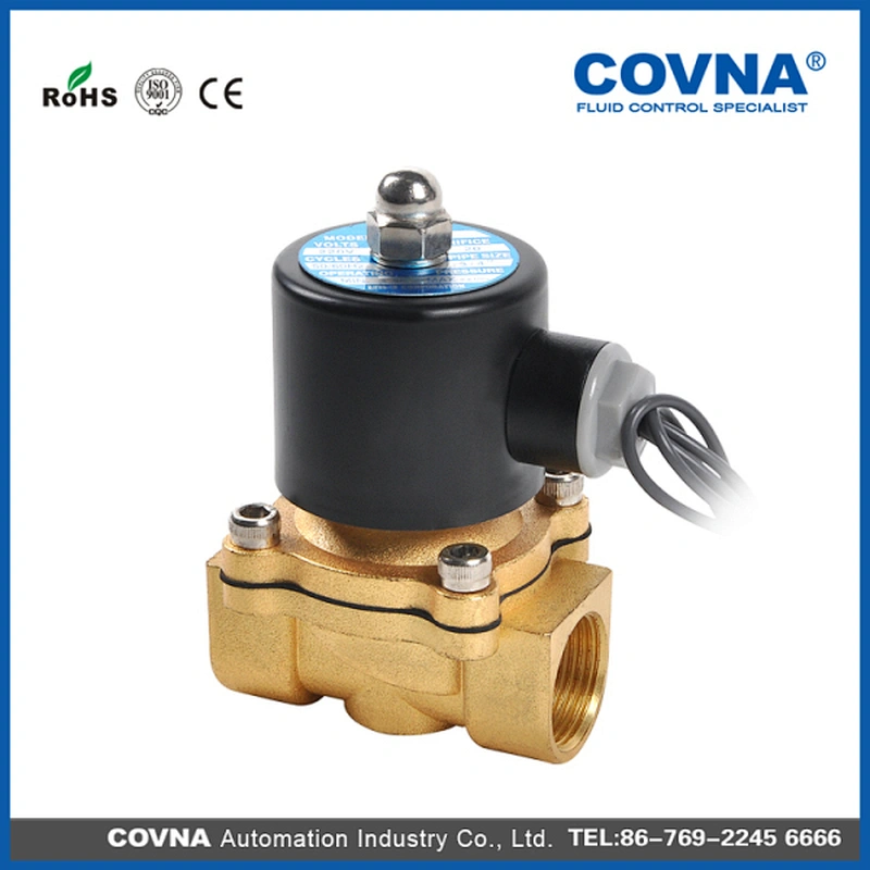 DC 24V Solenoid Direct Acting Brass Valve with Grommet Coil