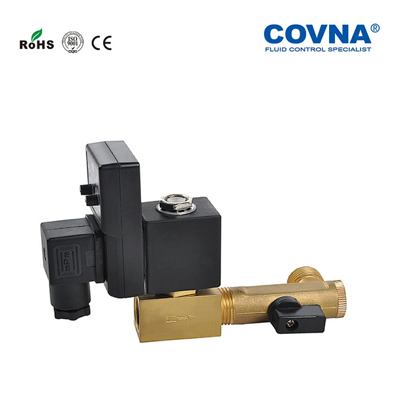 Working Pressure 16 Bar Air Compressor Condensate Timed Auto Drain Solenoid Valve