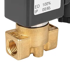 COVNA DN8 1/4 inch 3 Way 12V DC Normally Closed Direct Acting Brass Mini Solenoid Water Valve