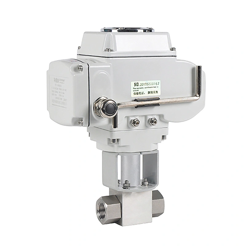 COVNA DN10 3/8 inch 2 Way 24V DC 5000PSI High Pressure 316 Stainless Steel Motorised Ball Valve
