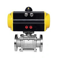 COVNA DN50 2 inch 2 Way 1000 WOG 316 Stainless Steel Vacuum Ball Valve with Pneumatic Actuator