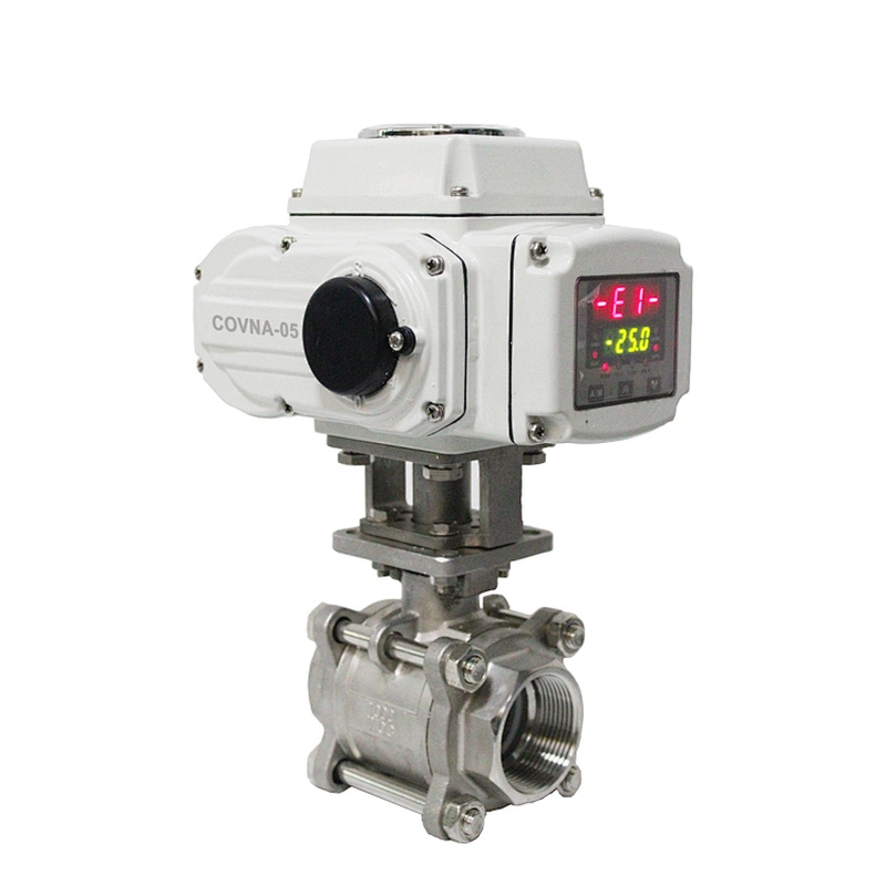 12V 24V 220V 3 PCS Stainless Steel On Off Type Electric Actuator Motorized Water Flow Control Ball Valve