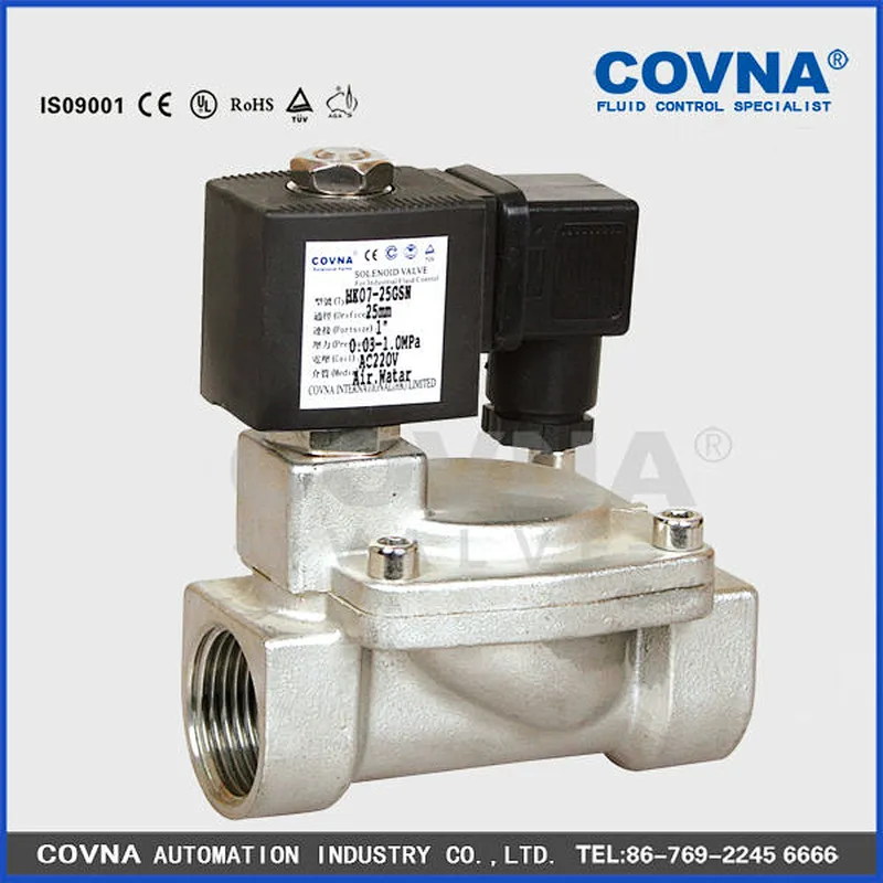 electric diaphragm valve brass threaded 3/4 female 1/4 pushfit solenoid valve