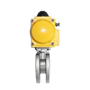 COVNA DN50 1.5 inch Italy Wafer Type Flanged SS304 Double Acting Pneumatic Actuator Ball Valve