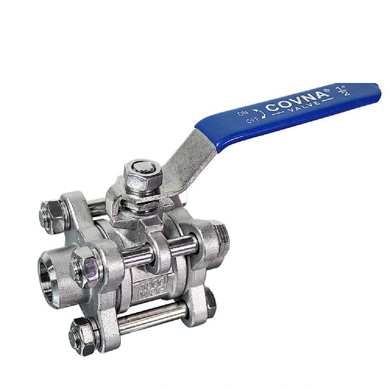 Economical Type Locked Welding Clamp Socket SS 316 1000 WOG 3PC Ball Valve